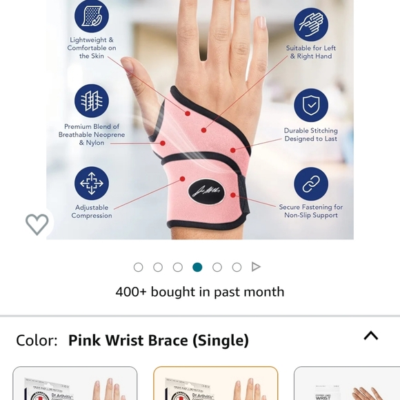 Wrist Support/Strap/Wrist Brace/Hand Support Black, pink - Picture 7 of 8